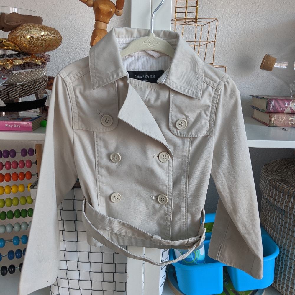Euc Comme Ca Ism Designer cropped trench jacket